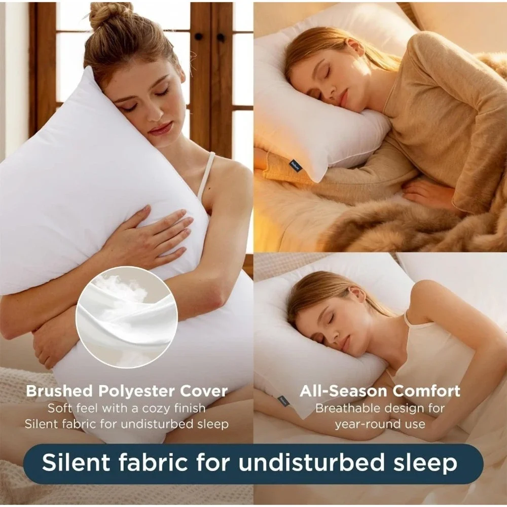 NIB Bedsure Get Cozy Pillows Standard Size 2 Pack NEW